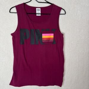 Victorias Secret VS PINK Tank Top Maroon Workout Womens XS Yoga Running